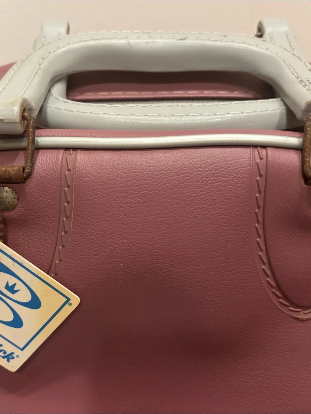 Vintage Brunswick Travel/Bowling Bag with Cream Trim rockabilly purse